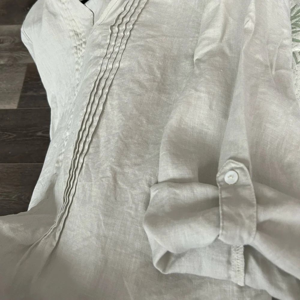 Cynthia Rowley Ladies Linen Top - Size 1X - Picture 6 of 7
